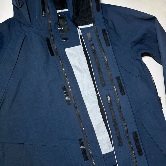 Aether Access Shell Jacket Men's M Navy RECCO Hardshell Ski Coat - Picture 7 of 14